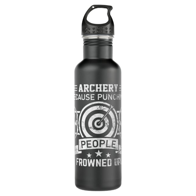 Funny Archery Bow Sport Saying 710 Ml Water Bottle (Front)