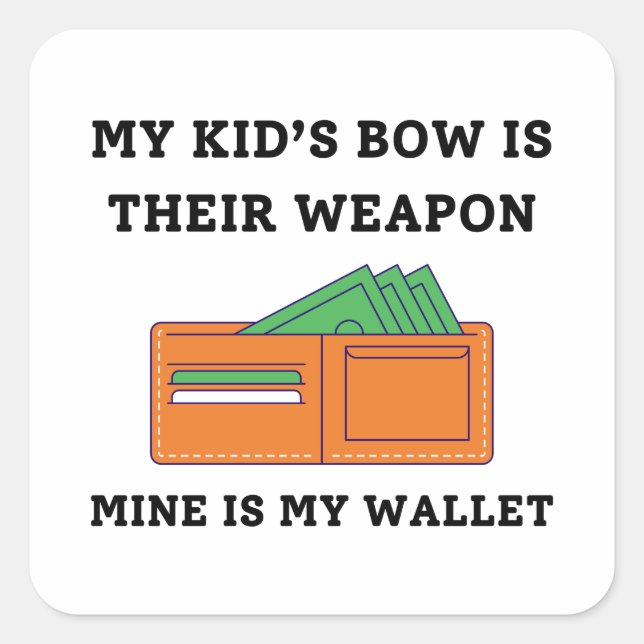 Funny Archery Dad Square Sticker (Front)