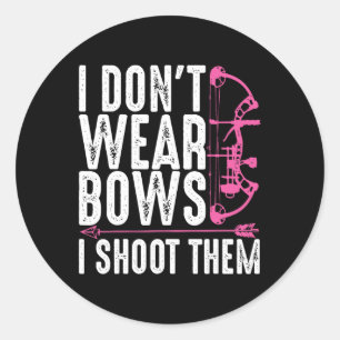 Funny Archery Gift For Women Bow Hunting Archer Mo Classic Round Sticker