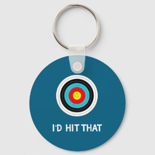Funny Archery Quote I'd Hit That Archer Gif Keychain