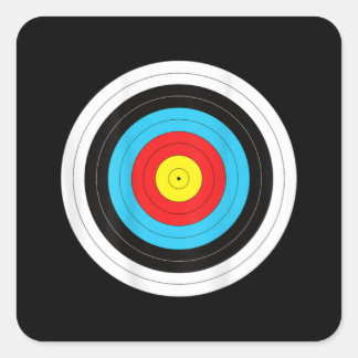 Funny Archery Target Square Sticker