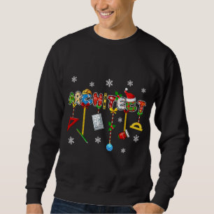 Funny Architect Christmas Holiday Pyjamas Xmas Gra Sweatshirt