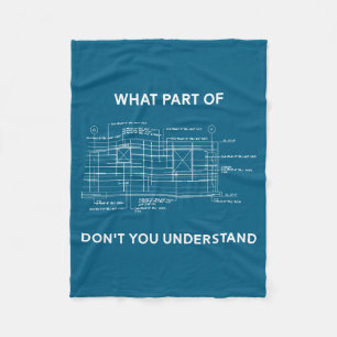 Funny Architectural Civil Engineering Engineer Fleece Blanket