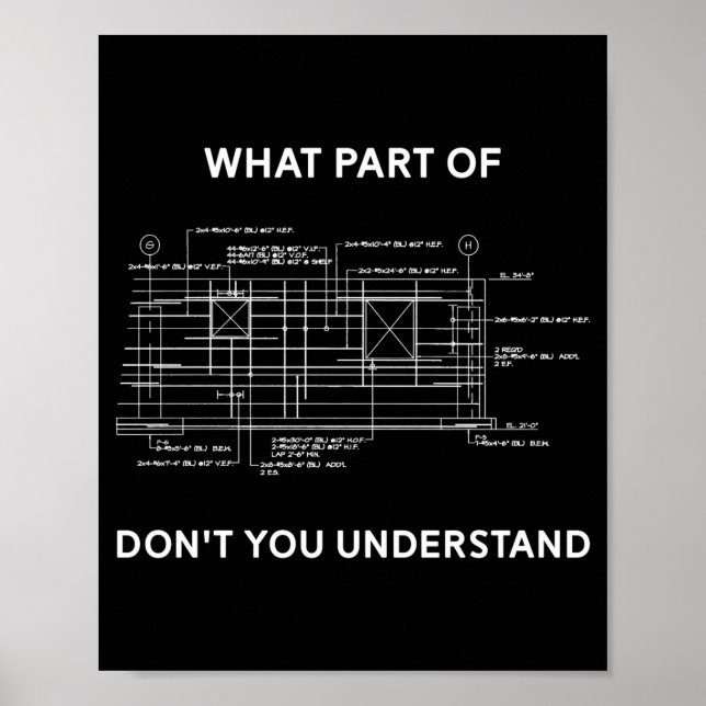 Funny Architectural Civil Engineering Engineer  Poster (Front)
