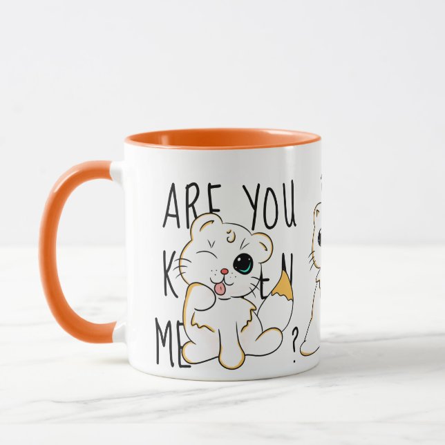 Funny Are You Kitten (kidding) Me? Kids Mug (Left)