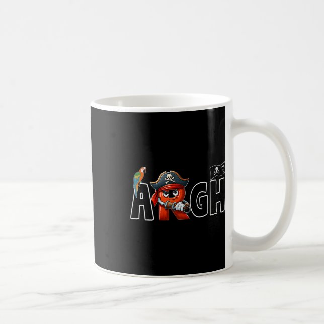 Funny Argh Pirate Style Pirate Hat R Bandana Flag  Coffee Mug (Right)