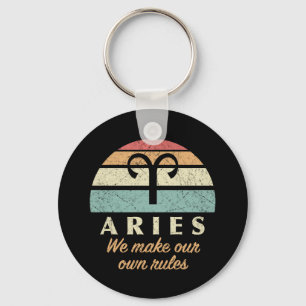 Funny Aries Zodiac Rules Keychain