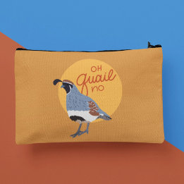 Funny Arizona Quail Birding Humour Accessory Pouch