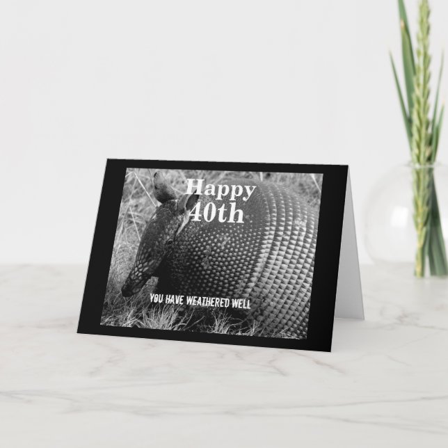 funny armadillo birthday card humour (Front)