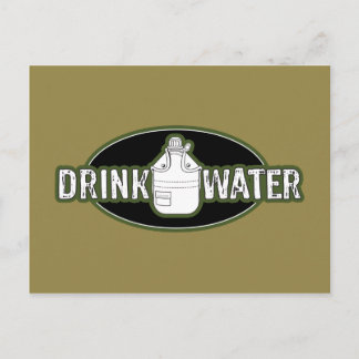 Funny Army "Drink Water" Postcard