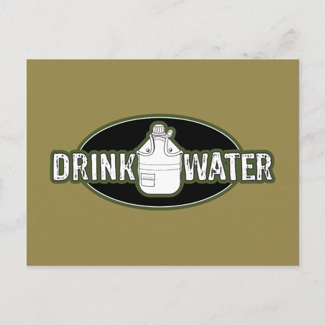Funny Army "Drink Water" Postcard (Front)