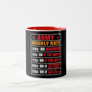Funny Army Hourly Rate Mug