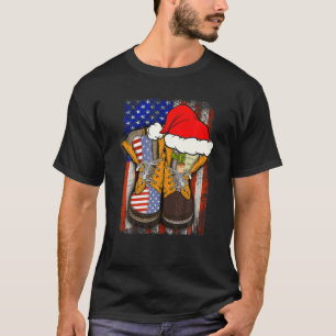 Funny Army Veterans Shoes Christmas Xmas Outfit T-Shirt