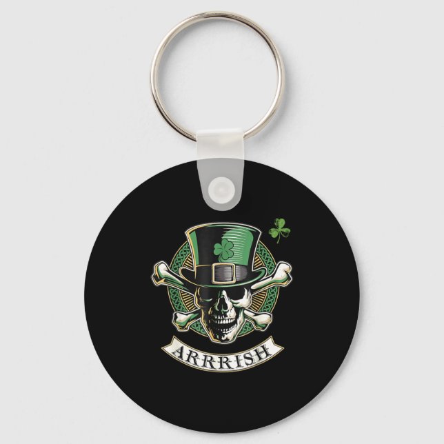 Funny Arrish Irish Rate St Patricks Day Rate Men G Keychain (Front)
