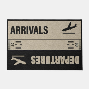 Funny Arrivals And Departures Doormat,Plane Mat