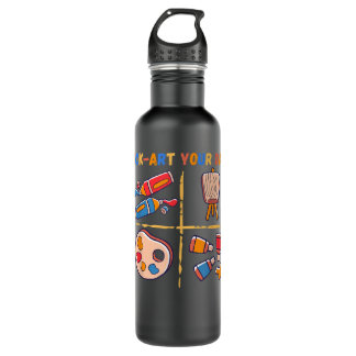 Funny Art Puns Kick-art Your Day for Art Teachers 710 Ml Water Bottle