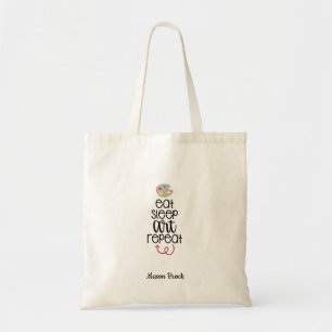 Funny art studen school personalized gift tote bag