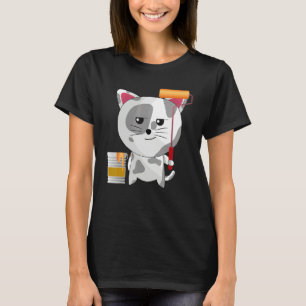 Funny Artist Cat Painting Professional For Painter T-Shirt