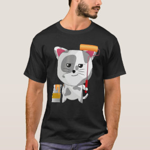 Funny Artist Cat Painting Professional For Painter T-Shirt