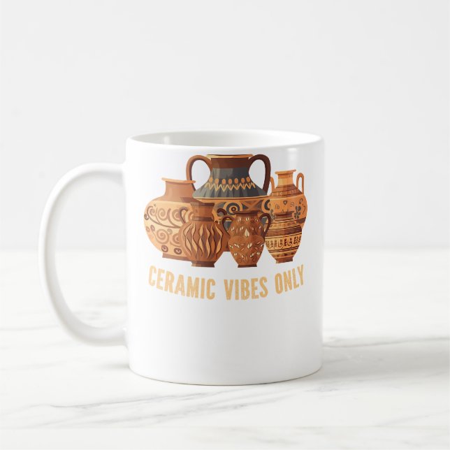 Funny Artist Pottery Clay Coffee Mug (Left)