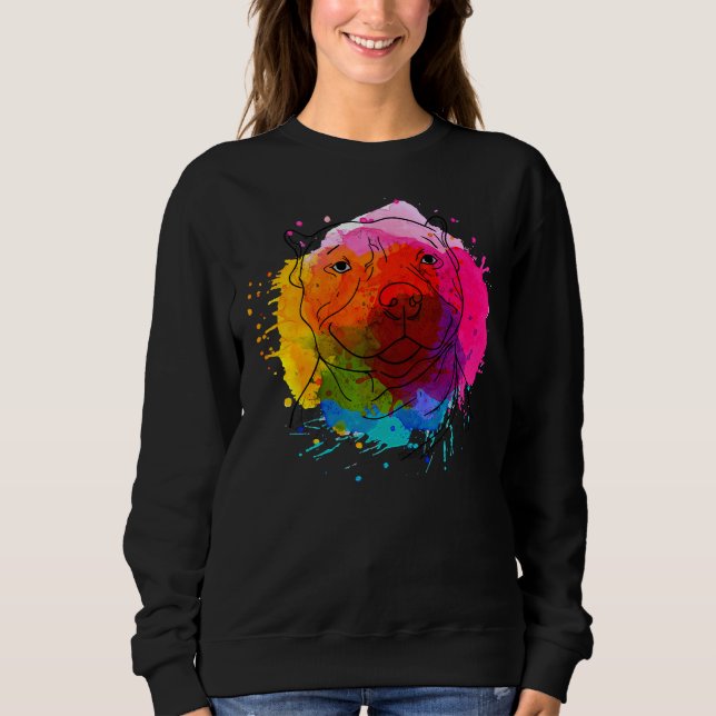 Funny Artistic Pitbull Owners Sweatshirt (Front)