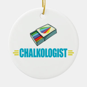 Funny Artist's Chalk Ceramic Ornament