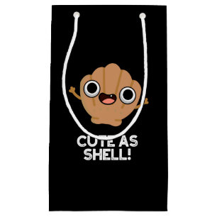 Funny As Shell Funny Seashell Pun Dark BG Small Gift Bag