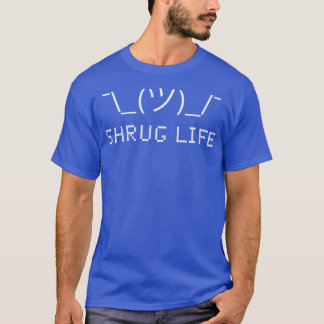 Funny ASCII Art Code ProgrammerShrug Life  T-Shirt