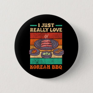 Funny Asian Foodie - Korean Bbq 2 Inch Round Button