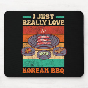 Funny Asian Foodie - Korean Bbq Mouse Pad
