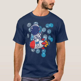 FUNNY ASTRONAUT, astronaut in outer space, men and T-Shirt