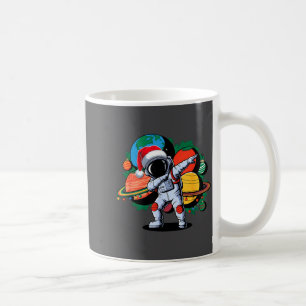 Funny Astronaut Christmas Space Planets Santa Hat  Coffee Mug