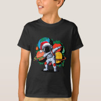 Funny Astronaut Christmas Space Planets Santa Hat