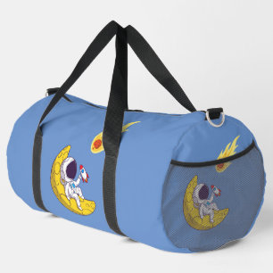 funny astronaut duffle bag