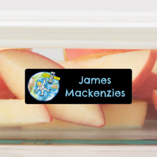 Funny astronaut in space cartoon personalized