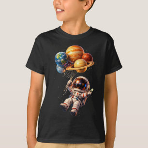 Funny Astronaut Planets Kids Astronomy Space T-Shirt