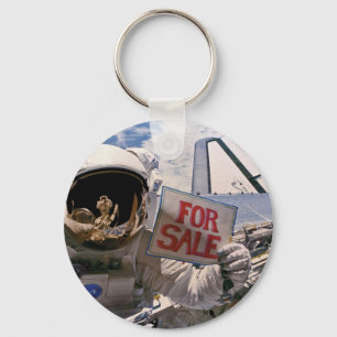 Funny Astronaut - Satellites For Sale Keychain
