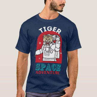 Funny Astronaut Tiger Space Adventure Space Lovers T-Shirt