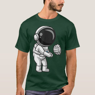 Funny Astronaut Volleyball Gift Player Women Girls T-Shirt
