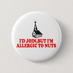 Funny atheist 2 inch round button