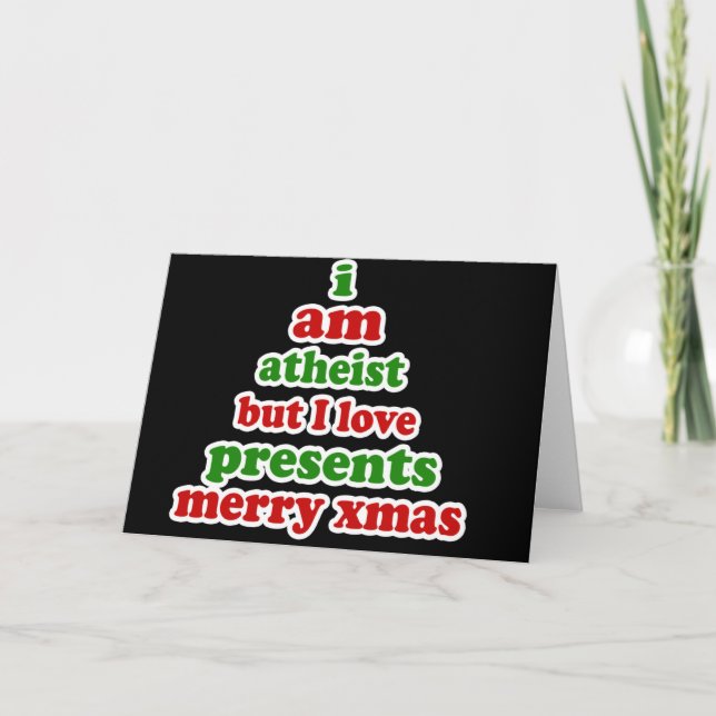 Funny Atheist Christmas Holiday Card (Front)