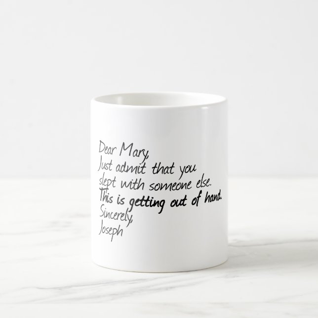 Funny atheist design coffee mug (Center)