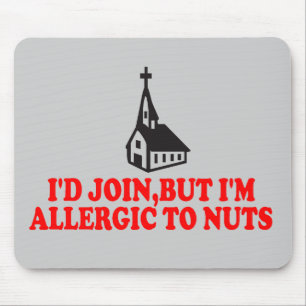 Funny atheist mouse pad