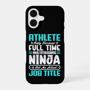 Funny Athlete Multitasker Sport Athletic job Skill iPhone 16 Case