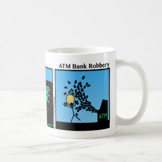 Funny ATM Bank Robbery Stickman Mug - 088