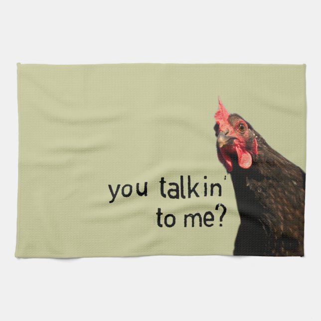 Funny Attitude Chicken Kitchen Towel (Horizontal)