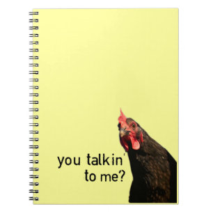 Funny Attitude Chicken Notebook