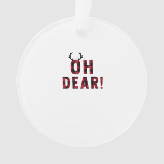 Funny Attitude Oh Dear Plaid Deer Creative Design