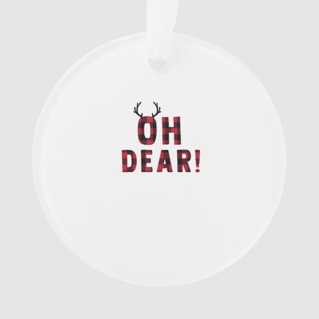Funny Attitude Oh Dear Plaid Deer Creative Design (devant)