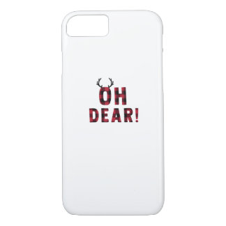 Funny Attitude Oh Dear Plaid Deer Creative Design  Case-Mate iPhone Case